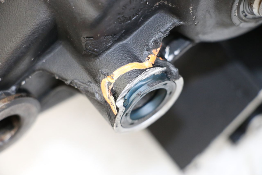 photo de ONDERKANT MOTORBLOK CAGIVA SUPER CITY 125 (1992 - 1997) - Zoom op gebruiksstaat