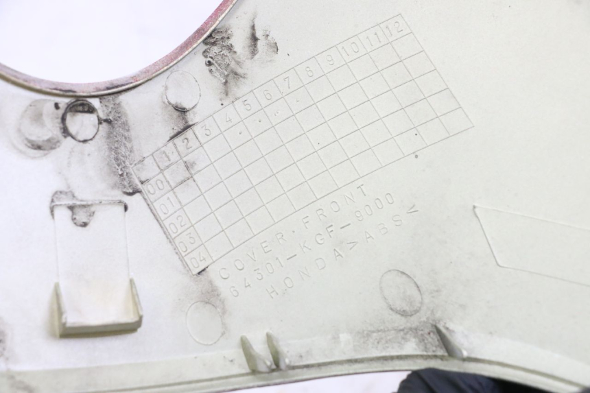 photo de BOVENSTE VOORZIJDE HONDA NES AROBASE 125 (2000 - 2003) - Zoom op gebruiksstaat