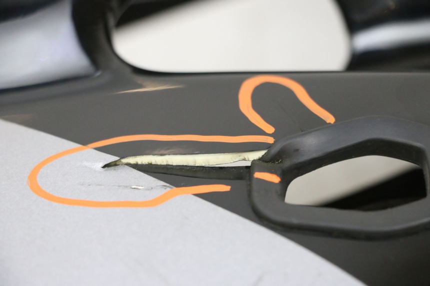 photo de VOORSTE RECHTER ZIJSCHERM HONDA NSR R 125 (1994 - 2003) - Alternatieve hoek