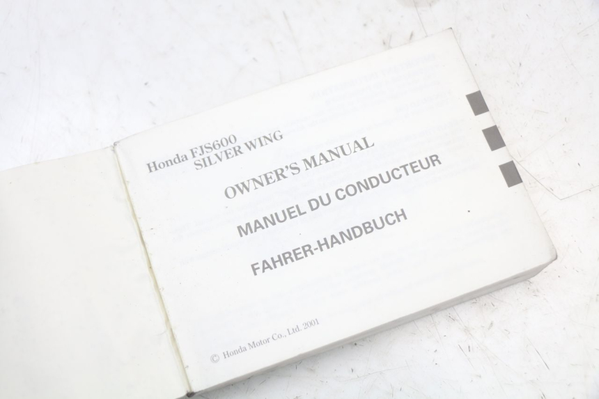 photo de GEBRUIKERSHANDLEIDING HONDA FJS SILVERWING SILVER WING 600 (2001 - 2010) - Overzicht