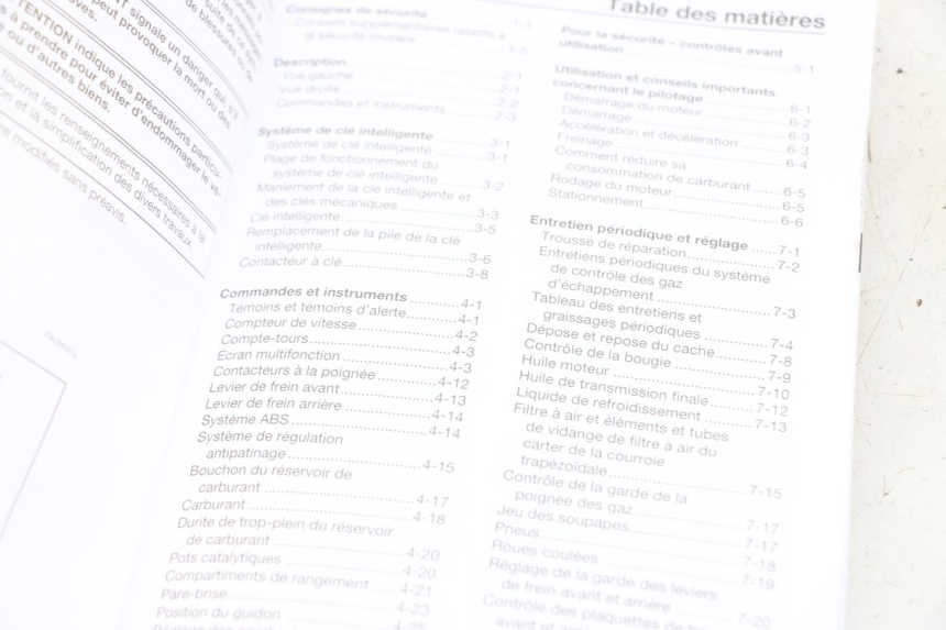 photo de GEBRUIKERSHANDLEIDING YAMAHA XMAX X-MAX ABS 125 (2017 - 2020) - Detail van het onderdeel