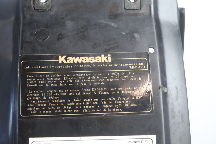 photo de ACHTERWIELDOORGANG KAWASAKI GPX F ZX750F 750 (1986 - 1990) - Staat van het oppervlak